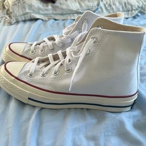 White chuck taylors worn once and bought brand new.